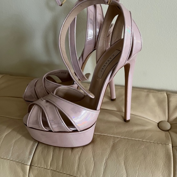 Casadei Blade Platform Sandals (blush pink) - Picture 3 of 5